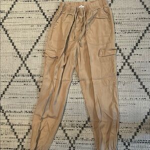 Tan Cargo Jogger Pants